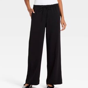 Target Black Tie Linen Pants